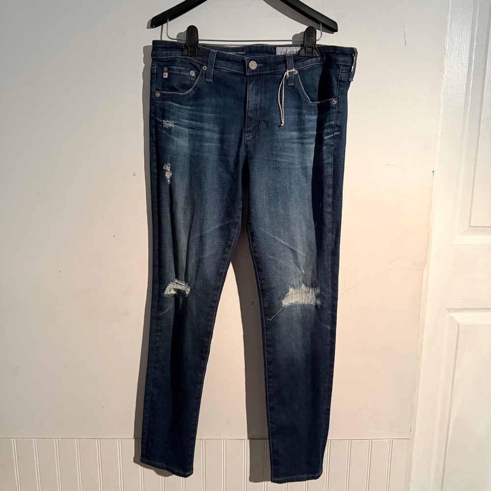 AG Adriano Goldschmied Legging‎ Ankle Super Skinny Size 32 Distressed Wash NWT